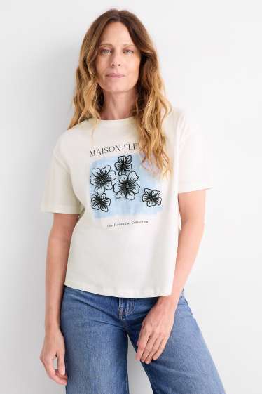 Dona - Samarreta de màniga curta - relaxed fit - blanc