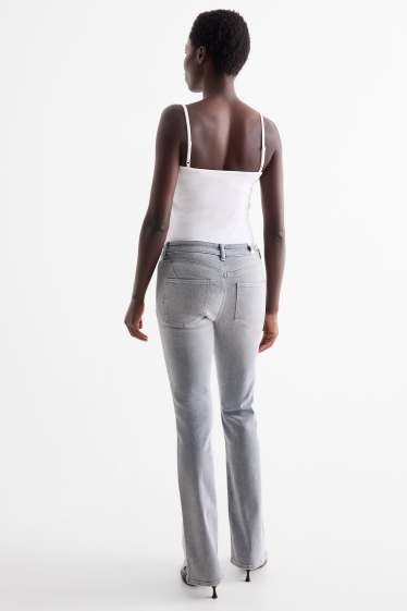 Dames - Bootcut jeans - mid waist - shaping jeans - LYCRA® - jeanslichtgrijs