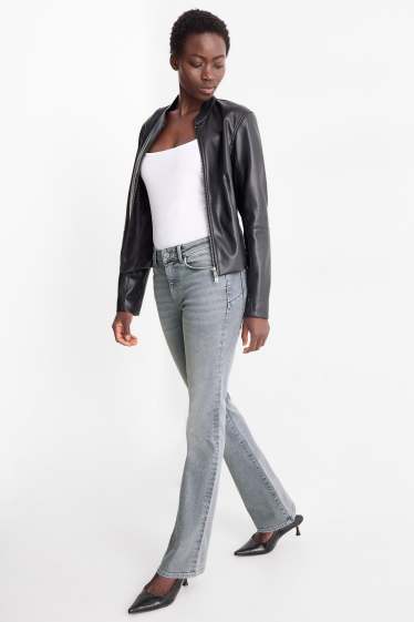 Dames - Bootcut jeans - mid waist - shaping jeans - LYCRA® - jeanslichtgrijs