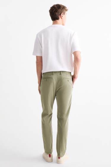 Pánské - Kalhoty chino - slim fit - zelená