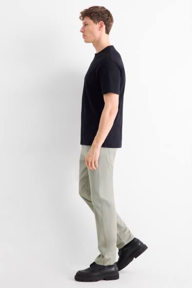 Bărbați - Pantaloni - slim fit - structurați - verde deschis