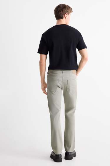 Bărbați - Pantaloni - slim fit - structurați - verde deschis