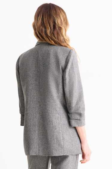 Dames - Business-blazer - regular fit - grijs-mix