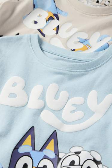 Kinderen: jongens - Set van 2 - Bluey - T-shirt - lichtblauw