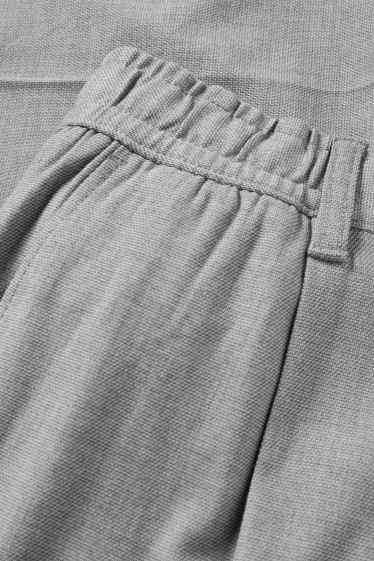 Pánské - Kalhoty chino - tapered fit - strukturované - šedá