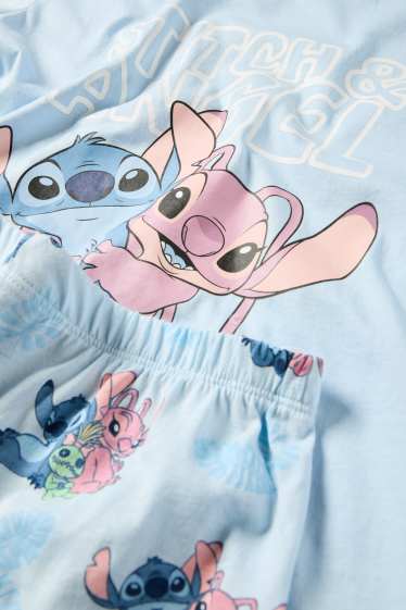 Enfants filles - Lilo & Stitch - pyjashort - 2 pièces - rose pâle / bleu clair