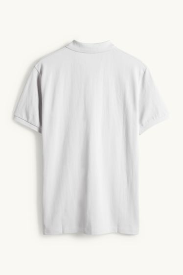 Pánské - Polokošile - regular fit - světle šedá