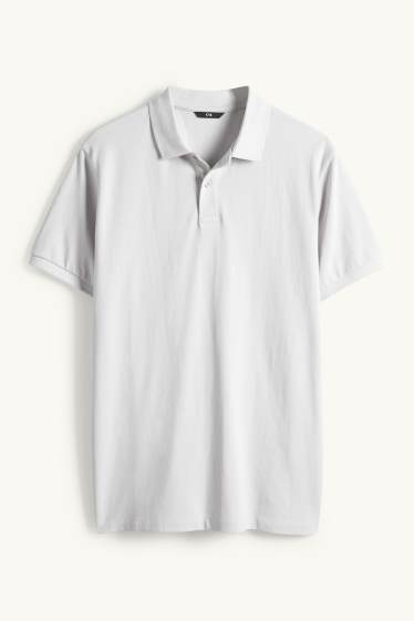 Pánské - Polokošile - regular fit - světle šedá