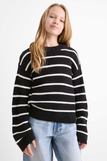 Nena - Jersei - acanalat - de ratlles - negre/blanc