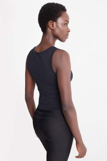 Damen - Sport-Crop-Top - dunkelblau