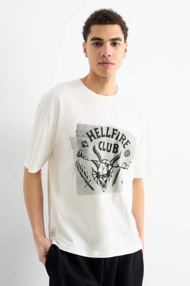 Home - Samarreta de màniga curta - oversized - Stranger Things - blanc