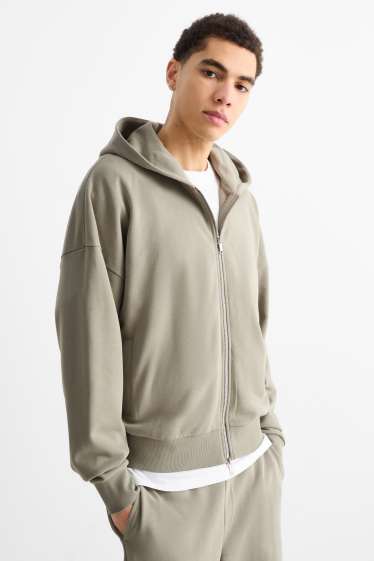 Men - Zip-through hoodie - light green
