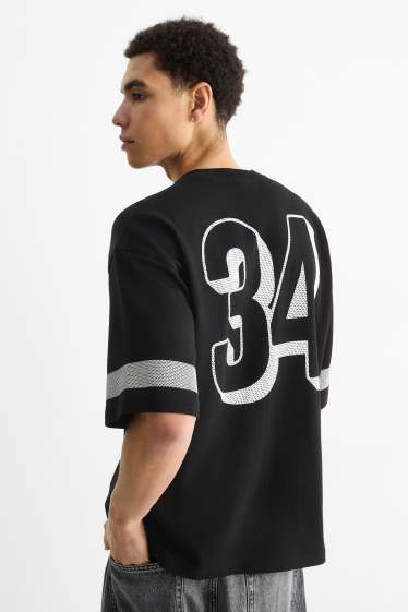 Bărbați - Tricou - supradimensionat - negru