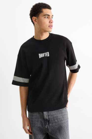 Bărbați - Tricou - supradimensionat - negru