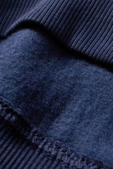 Copii - Băieți - Hanorac cu fermoar și glugă - albastru închis