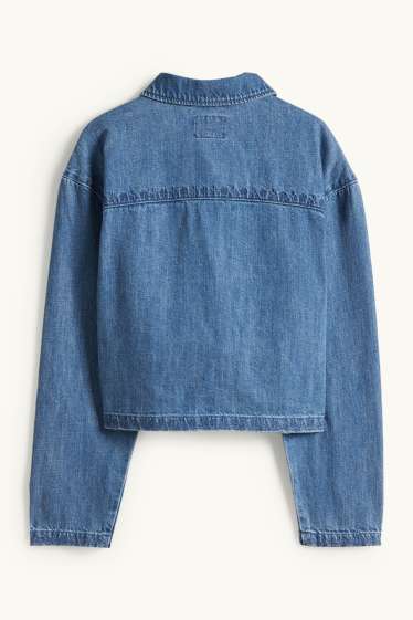 Dámské - Džínová bunda - džíny - modré