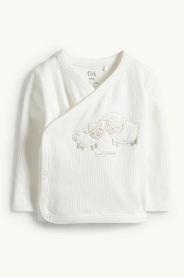 Neonati - Pecorella - completo per neonati - 2 pezzi - bianco