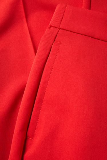Dames - Business-broek - mid waist - cigarette fit - rood