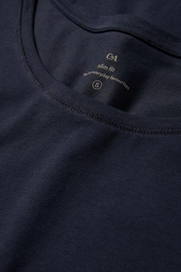 Femmes - T-shirt - slim fit - bleu foncé