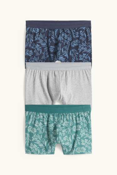 Herren - Multipack 3er - Trunks - grün / dunkelblau