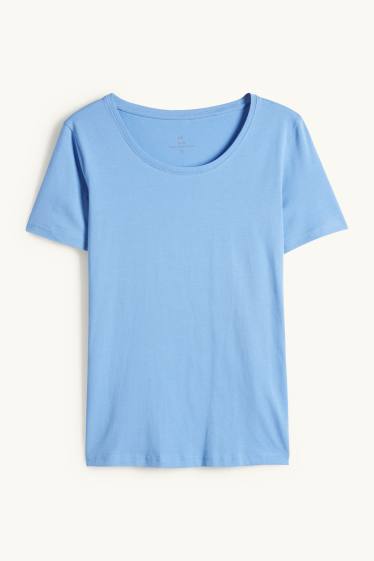 Damen - T-Shirt - Slim Fit - hellblau