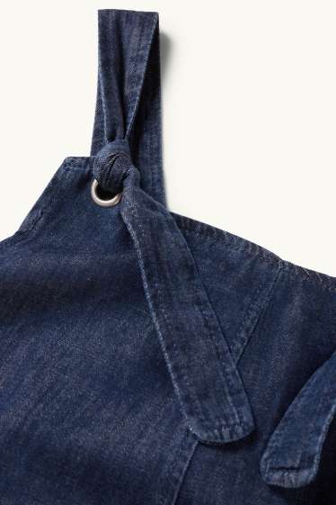 Dames - Zwangerschapstuinbroek van denim - jeansdonkerblauw