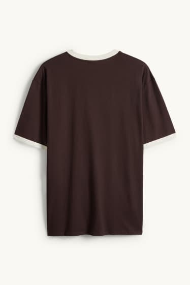 Home - Samarreta de màniga curta - relaxed fit - marró fosc