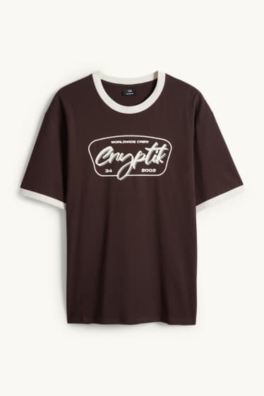 Home - Samarreta de màniga curta - relaxed fit - marró fosc