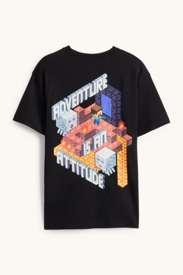 Enfants garçons - Minecraft - T-shirt - noir