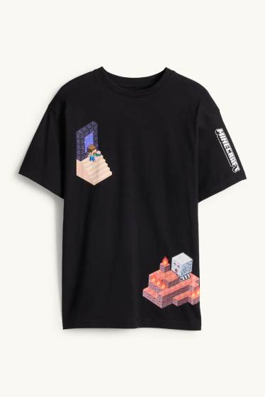 Enfants garçons - Minecraft - T-shirt - noir
