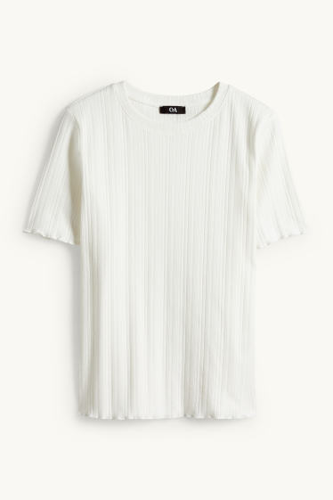 Femmes - T-shirt - regular fit - blanc