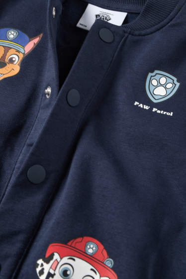 Bambini - PAW Patrol - Chase, Marshall, Rubble, Zuma - giacca stile college - blu scuro