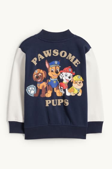 Bambini - PAW Patrol - Chase, Marshall, Rubble, Zuma - giacca stile college - blu scuro