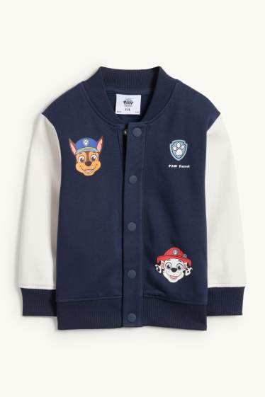 Bambini - PAW Patrol - Chase, Marshall, Rubble, Zuma - giacca stile college - blu scuro
