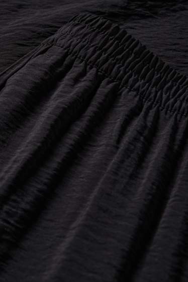 Femmes - Pantalon de bureau - high waist - wide leg - noir