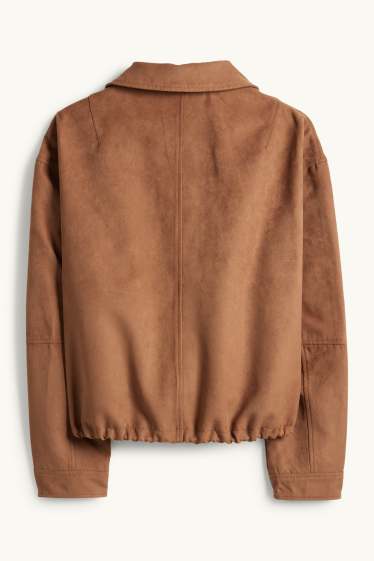 Femmes - Veste - faux suède - marron