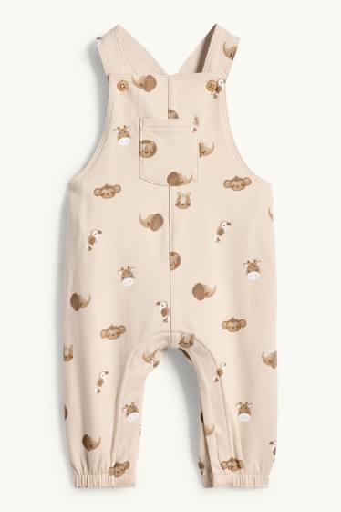 Baby Boys - Wild animals - baby outfit - 2 piece - white / beige