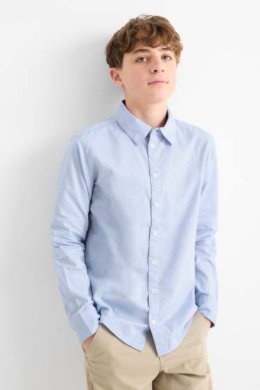 Bambini - Camicia - stampa minimal - azzurro