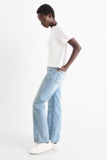 Dames - Straight jeans - high waist - LYCRA® - jeanslichtblauw