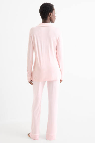 Damen - Viskose-Pyjama - rosa