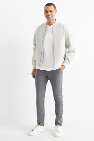 Herren - Chino - Slim Fit - grau