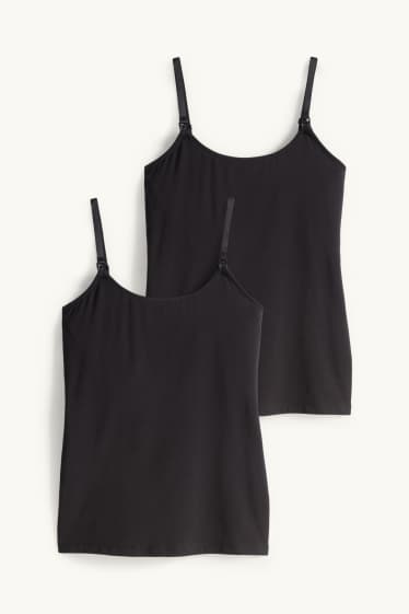 Dona - Paquet de 2 - top de lactància - negre