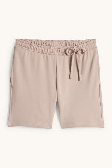 Femmes - Shorts en molleton de grossesse - beige