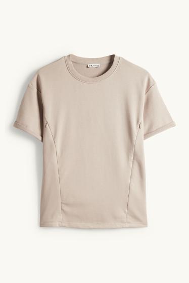 Women - Nursing T-shirt - beige