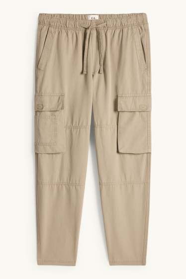 Hommes - Pantalon cargo - relaxed fit - beige