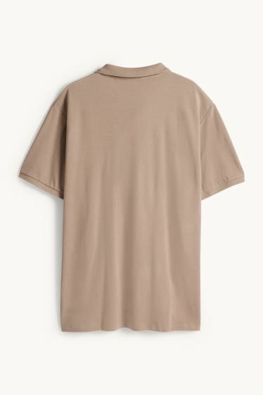 Herren - Poloshirt - Regular Fit - taupe
