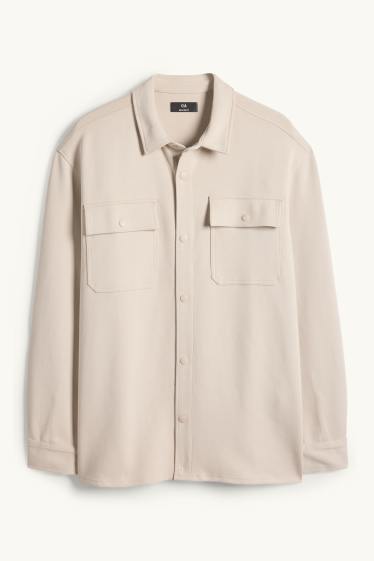 Herren - Hemdjacke - Relaxed Fit - Kent - hellbeige