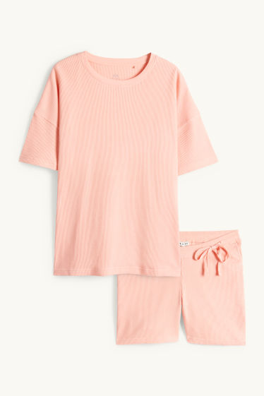 Femei - Pijama scurtă pentru alăptare - corai