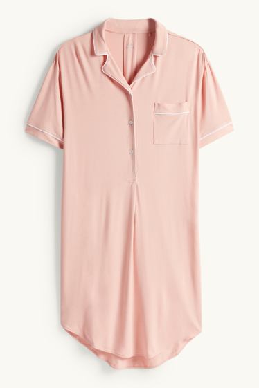 Femei - Cămașă de noapte din viscoză pentru gravide - roz