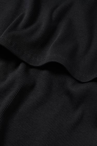 Women - Nursing top - ribbed - black